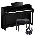 Yamaha CLP-835 Schwarz Poliert E-Piano Set