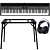 Roland FP-60X Schwarz + Keyboard-ständer (DPS-10) & Kopfhörer