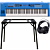 Yamaha MX61 II Blue Music Synthesizer + Keyboard-ständer (DPS-10) & Kopfhörer