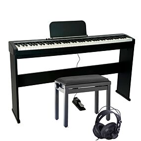 Hafnia HEP-10 Schwarz E-Piano Set