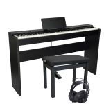 Hafnia HDM-88 Schwarz E-Piano Set