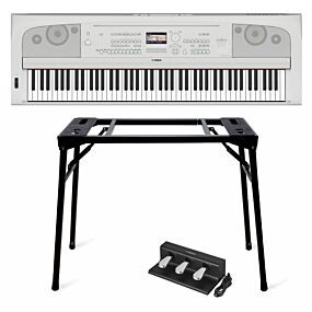 Yamaha DGX-670 Weiß + Keyboard-ständer (DPS10) + Pedale (FC35)