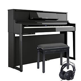 Roland LX-5 Schwarz Poliert E-Piano Set