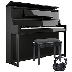 Roland LX-9 Schwarz Poliert E-Piano Set