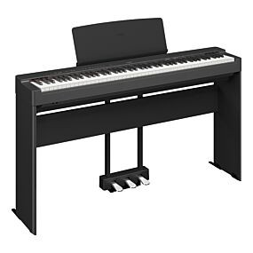 Yamaha P-225 Piano Numérique Noir avec Pédale Triple et Support (L-200 + LP-1)