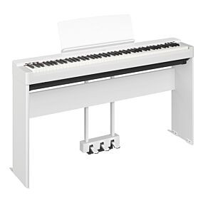 Yamaha P-225 Blanc Piano Numérique avec Pédale Triple et Support (L-200 + LP-1)