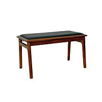 Sonora B Walnut Bench (Black Seat) - B-Stock