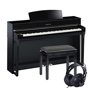Yamaha CLP-745 Schwarz Poliert E-Piano Set