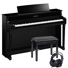 Yamaha CLP-845 Schwarz Poliert E-Piano Set