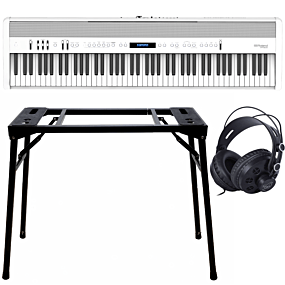 Roland FP-60X Weiß + Keyboard-ständer (DPS-10) & Kopfhörer