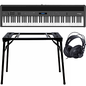 Roland FP-60X Schwarz + Keyboard-ständer (DPS-10) & Kopfhörer