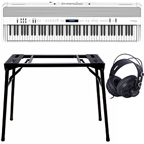 Roland FP-90X Weiß + Keyboard-ständer (DPS-10) & Kopfhörer