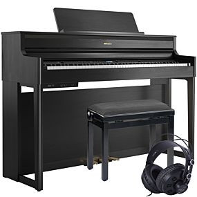 Roland HP-704 Schwarz E-Piano Set