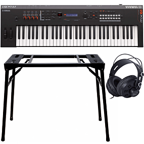 Yamaha MX61 II Black Music Synthesizer + Keyboard-ständer (DPS-10) & Kopfhörer