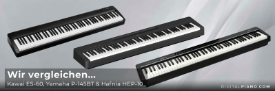 Wir vergleichen das Yamaha P-145BT, das Hafnia HEP-10 und das Kawai ES-60