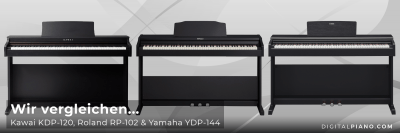 Kawai KDP-120, Roland RP-102 & Yamaha YDP-144
