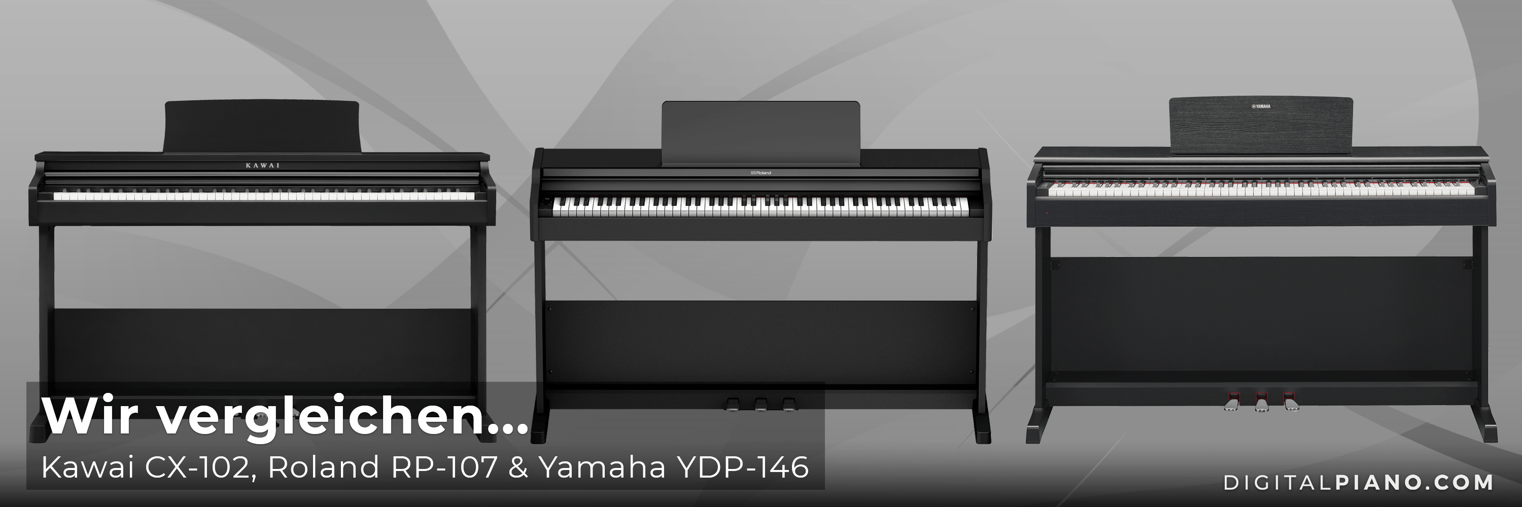 Wir vergleichen Kawai CX-102, Roland RP-107 und Yamaha YDP-146
