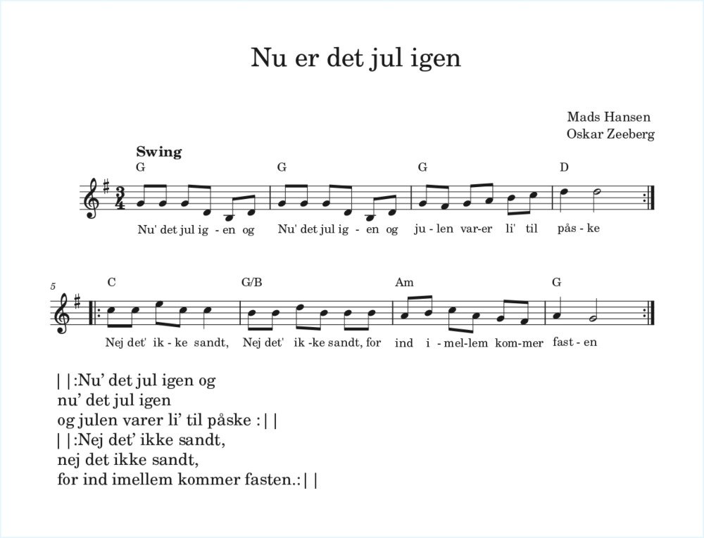 TOP 5 - Julesange til digitalt klaver