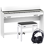 Roland F-701 Hvid Digital Piano Pakkeløsning