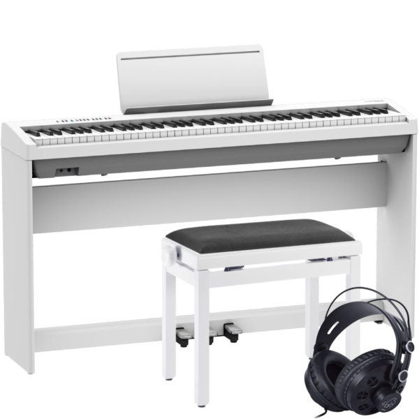 Roland Fp 30x White With Complete Setup With Stand Bench And Headphones Digitalpiano Com Danmarks Storste Udvalg Af Digitalpianoer Stagepianoer Digital Flygler Og Keyboards