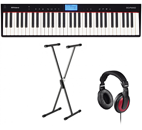 Roland GO:PIANO (GO-61P) + Stativ + Hovedtelefoner (Hama)