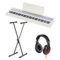 Korg B2 Hvid Digital Piano + Krydsstativ & Hovedtelefoner (Hama)