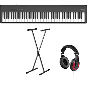 Roland FP-30X Black Digital Piano + Stand + Headphones (Hama)