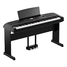 Yamaha DGX-670 Black Digital Piano with Stand and Pedals (L-300 + LP-1)