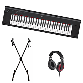 Yamaha NP-12 Black Digital Piano + Stand + Headphones
