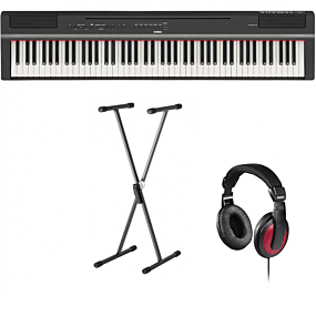 Yamaha P-125a Sort Digital Piano + Stativ + Hovedtelefoner (Hama)