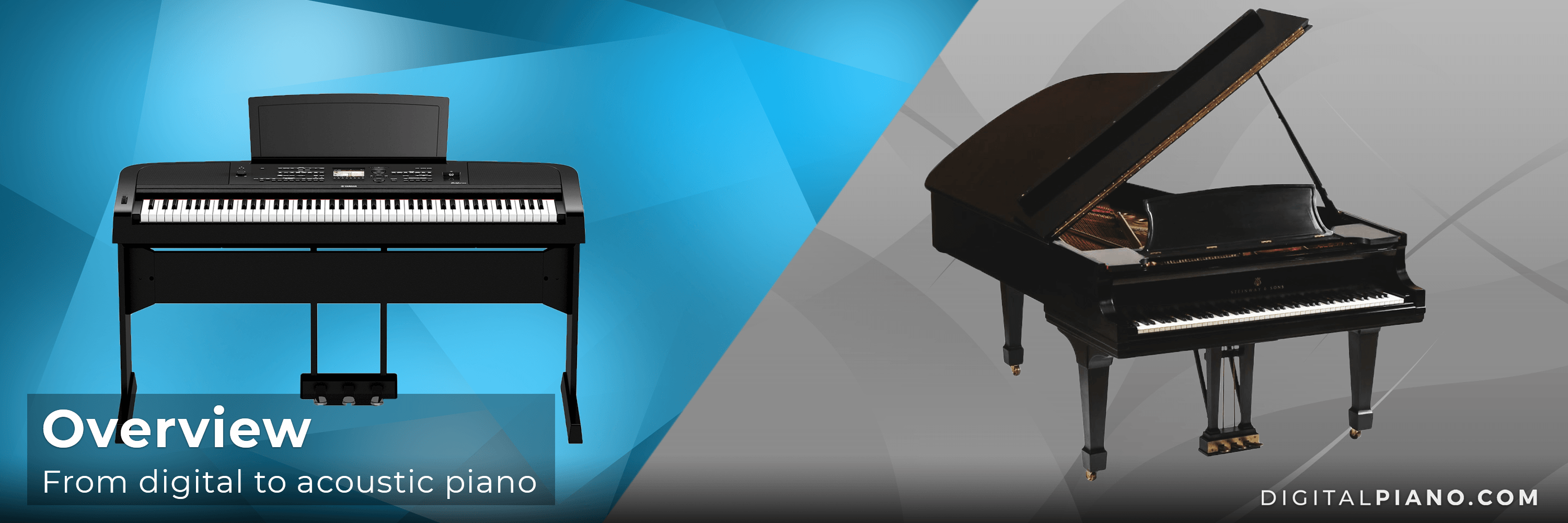 Overview - from digital to acoustic piano