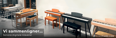 Vi sammenligner Sonora digitale pianoer