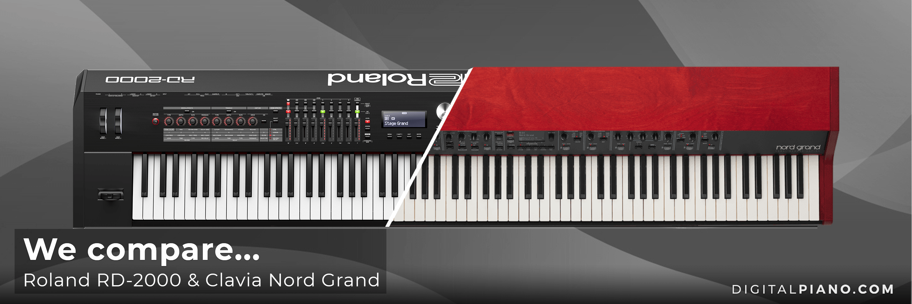 We compare Clavia Nord Grand and Roland RD-2000