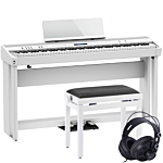 Roland FP-90X Blanco con Soporte, Banco y Auriculares