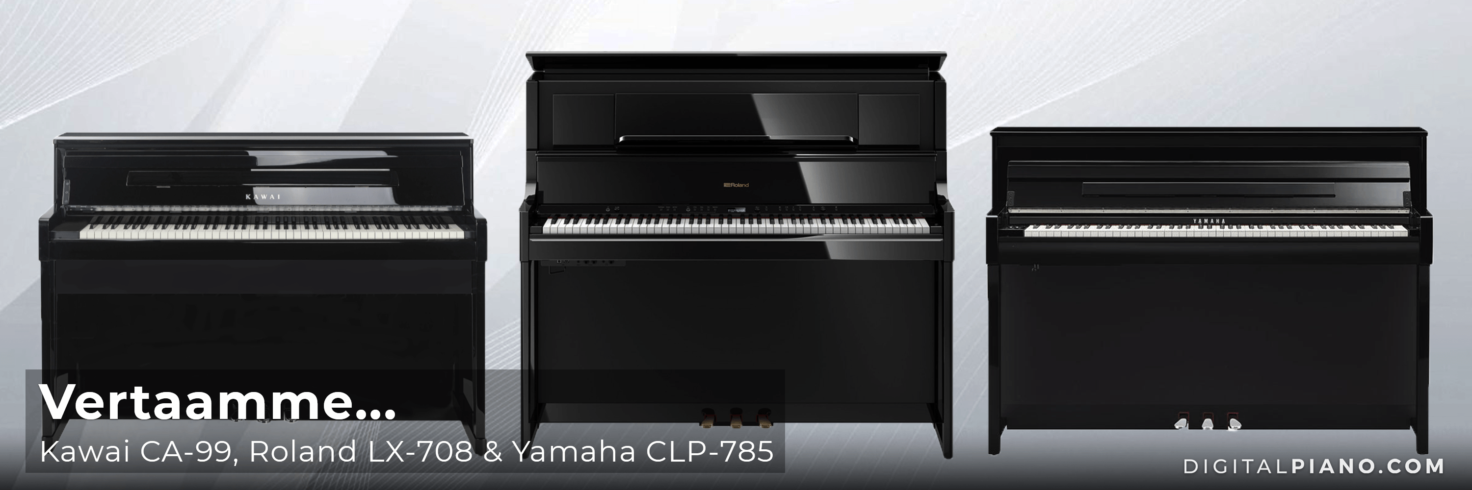 Vertaamme Kawai CA-99, Roland LX-708 ja Yamaha CLP-785