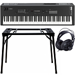 Yamaha MX88 Black Music Synthesizer + Stand (DPS-10) & Headphones