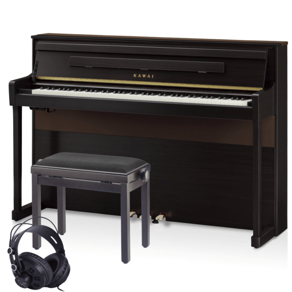 Banc noir piano lustré