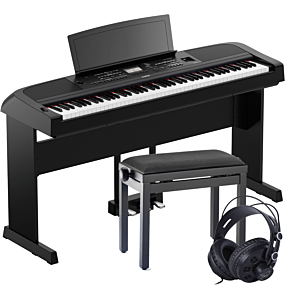 Yamaha DGX-670 Paquet de Piano Numérique Noir Complet avec Banc et Écouteurs