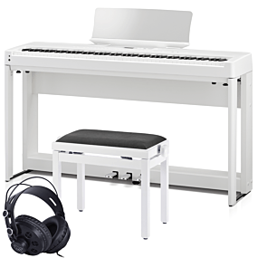 Kawai ES-520 Paquet de Piano Numérique Blanc Complet avec Banc et Écouteurs