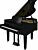 Roland GP-9 Polished Black Digital Grand Piano