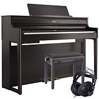 Roland HP-704 Rosewood Digital Piano Package