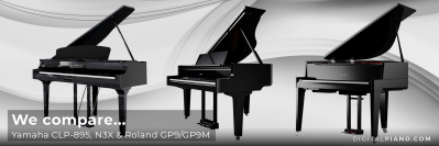 We compare Yamaha CLP-895GP, N3X & Roland GP9/GP9M