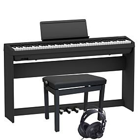 Roland FP-30X Black Complete Setup with Stand, Bench and Headphones