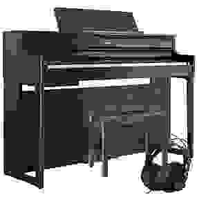 Roland HP-704 Rosewood Digital Piano Package