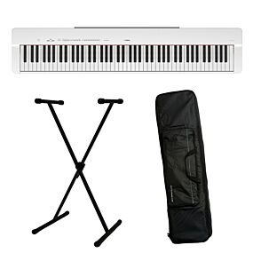Yamaha P-225 White Bag Bundle