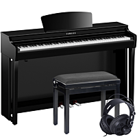 Yamaha CLP-725 Gepolijst Zwart Set Digitale Piano