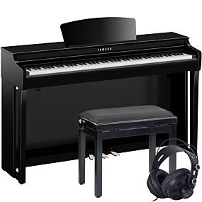 Yamaha CLP-725 Gepolijst Zwart Set Digitale Piano