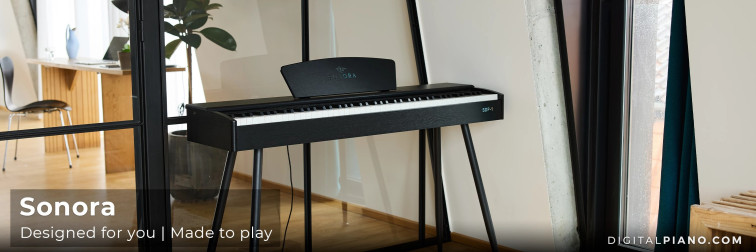 Met trots presenteren wij de Sonora SDP-1: een moderne digitale piano die perfect is voor beginners.