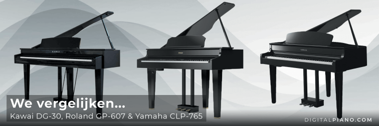 We vergelijken Kawai DG-30, Roland GP-607 en Yamaha CLP-765GP