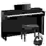 Yamaha CLP-825 Høyblank Svart Pakkeløsning